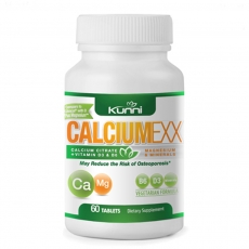 Vi&ecirc;n Uống Bổ Sung Canxi V&agrave; Vitamin D Hỗ Trợ  Điều Trị Xương Khớp  Kunni Calcium EXX (Calcium Citrate 500mg + D3 250 IU)